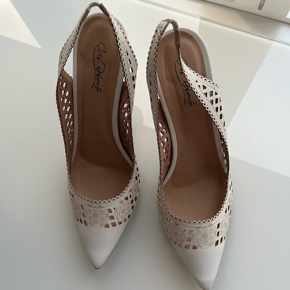 New White Summer pumps